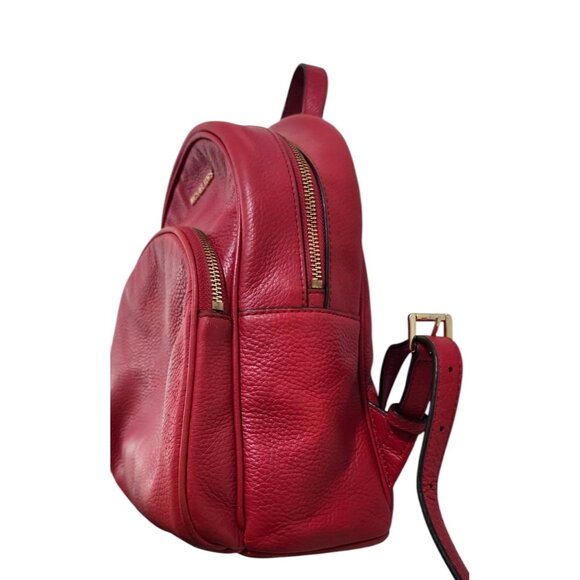 MK Michael Kors Abbey Medium Signature Backpack Red - Picture 4 of 11